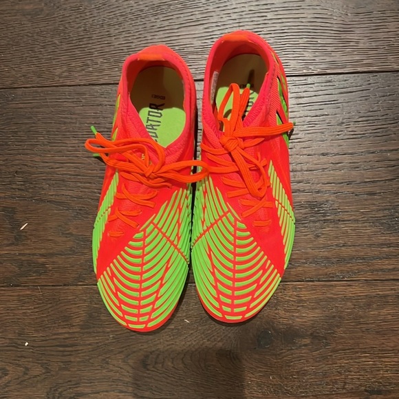 NEW! ADIDAS JR. PREDATOR EDGE.1 FG SOCCER CLEATS (SOLAR RED/SOLAR GREEN) - Picture 1 of 8